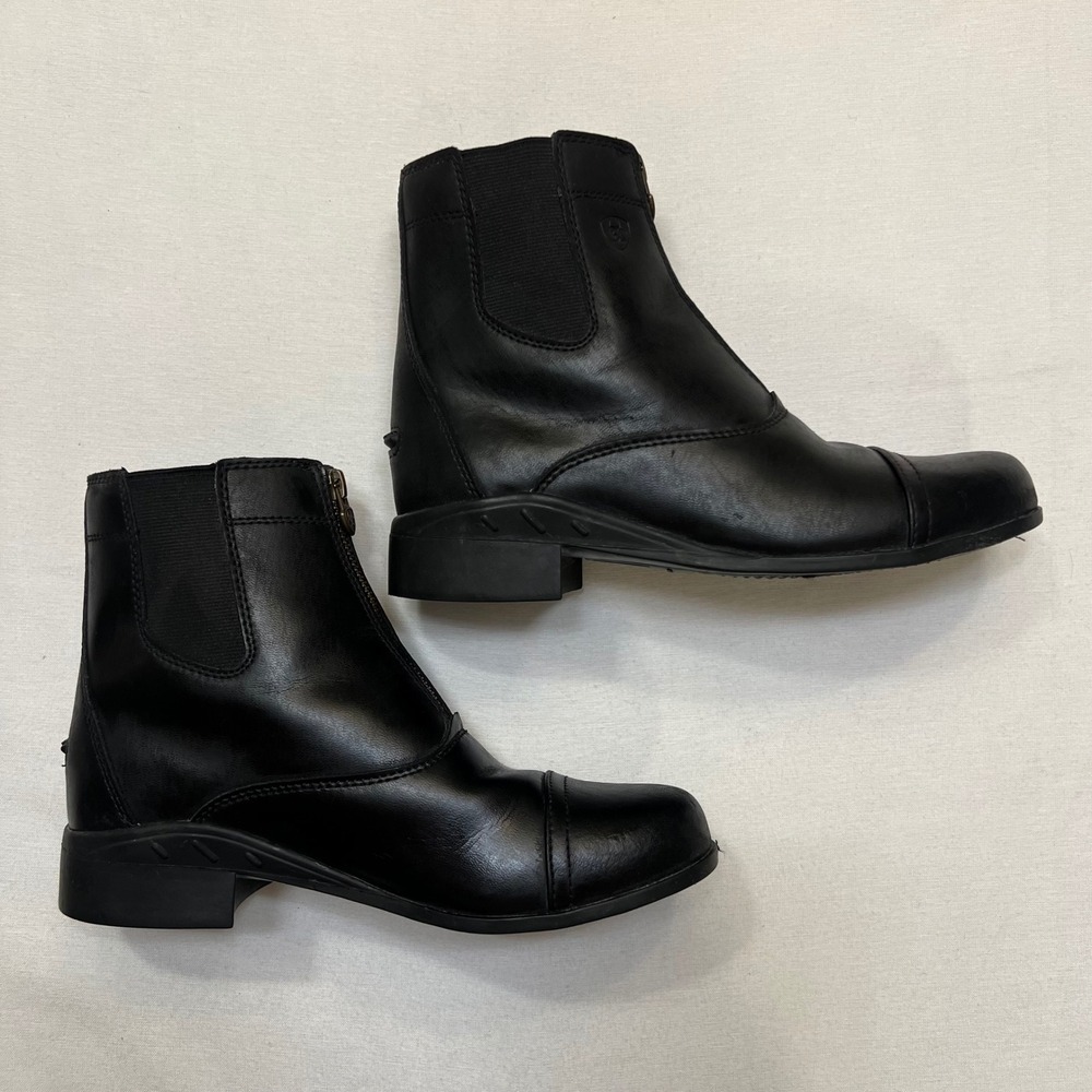 Ariat Women's Heritage Black Leather Zip Paddock Boots Riding Equestrian Size 5 - Picture 3 of 13